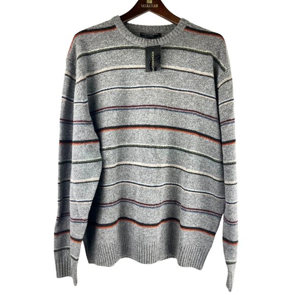 VTG Grandpa Weatherproof 100% Wool Striped Pullover Sweater, Men's Xtra Large - Picture 8 of 14